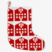 ラブホテル日本の絵文字 スモールクリスマスストッキング (正面)