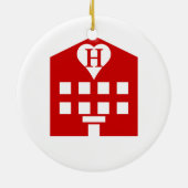 ラブホテル日本の絵文字 セラミックオーナメント (裏面)