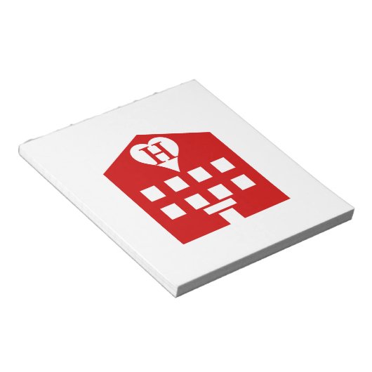 ラブホテル日本の絵文字 ノートパッド (アングル)