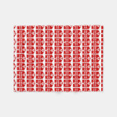 ラブホテル日本の絵文字 フリースブランケット (正面(横))