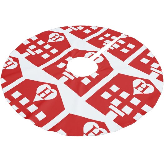 ラブホテル日本の絵文字 ブラッシュドポリエステルツリースカート (アングル)