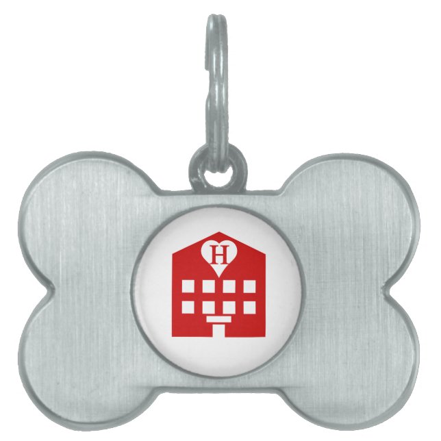 ラブホテル日本の絵文字 ペットネームタグ (正面)