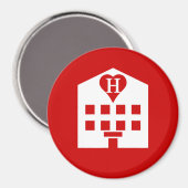 ラブホテル日本の絵文字 マグネット (正面/裏面)