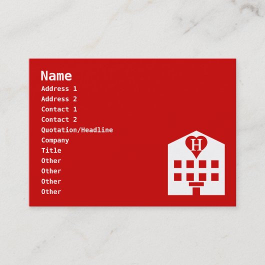 ラブホテル日本の絵文字 名刺 (正面)