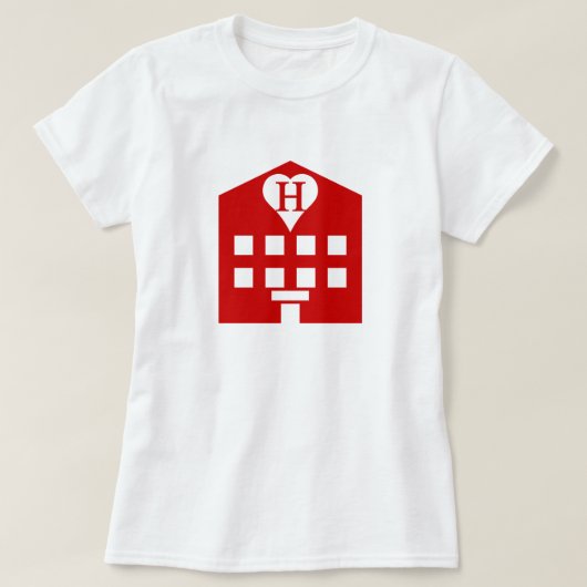 ラブホテル日本の絵文字 Tシャツ (デザイン正面)