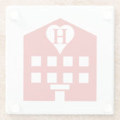 ラブホテル 日本の絵文字 ガラスコースター (裏面)