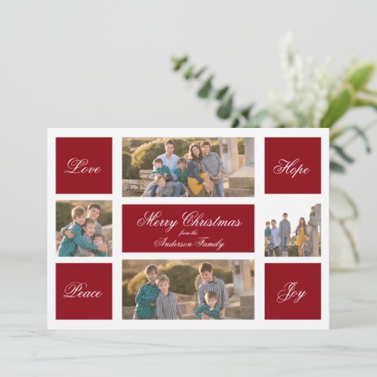 ラブホモダンープピース&ジョイクリスマスフォトカード シーズンカード (スタンド正面)