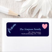 ラブホリデーコレクションピンクハート差出人住所 ラベル (インサイチュ)