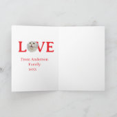 ラブホリデー猫の写真ペットファミリー名 ボールドレター カード (内部)