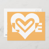 ラブホワイトとオレンジ ポストカード (正面/裏面)