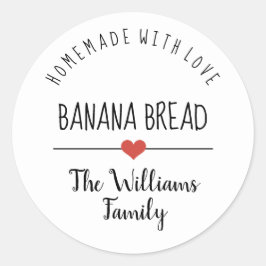 ラブホワイトとバナナシンプルパン自家製 ラウンドシール