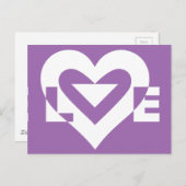 ラブホワイトを紫 ポストカード (正面/裏面)