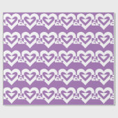 ラブホワイトを紫 ラッピングペーパー (フラット)