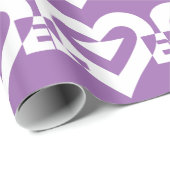 ラブホワイトを紫 ラッピングペーパー (ロールコーナー)
