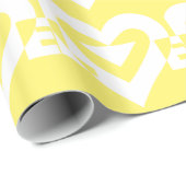 ラブホワイトオンイエロー ラッピングペーパー (ロールコーナー)