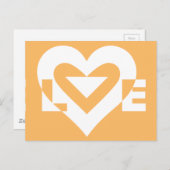 ラブホワイトオンオレンジ ポストカード (正面/裏面)