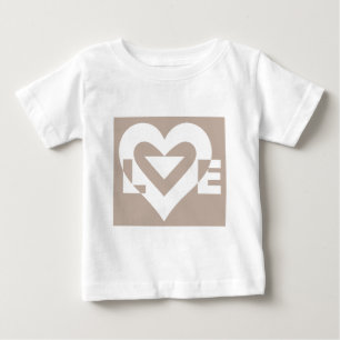 ラブホワイトオングレー ベビーTシャツ