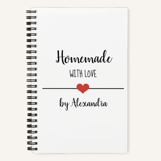 ラブホワイトレシピ手帳 ノートブック (正面)