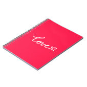 ラブホワイト文字オンピンク ノートブック (左側)