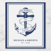 ラブホワイト航海のいかり結婚にアンカー ワインラベル (シングルラベル)