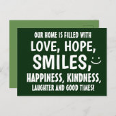 ラブホープスマイルハピネスやさしい前向き言葉 ポストカード (正面/裏面)