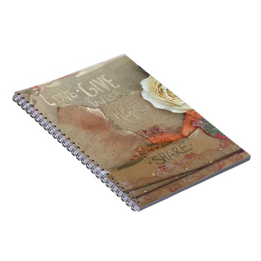 ラブホープ与え共有ミックメディアアート ノートブック (右側)