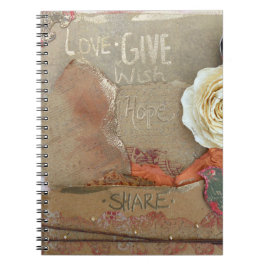 ラブホープ与え共有ミックメディアアート ノートブック