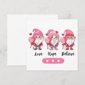 ラブホープ信じススウィートバレンティンズデイフラットカード (正面/裏面)