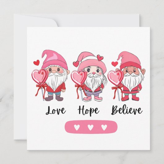 ラブホープ信じススウィートバレンティンズデイフラットカード (正面)