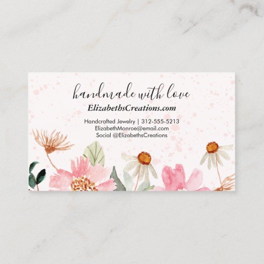 ラブホームクレフターで手作り 名刺 (裏面)