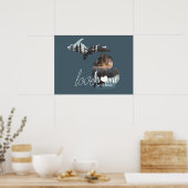 ラブホームスイートホームシルエットオブミシガン ポスター (キッチン)