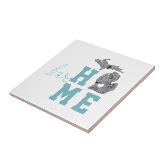 ラブホームバイミシガンザレイク素晴らしス州デコール タイル (側面)