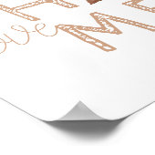 ラブホームミシガンハートカッパーホワイト ポスター (角)