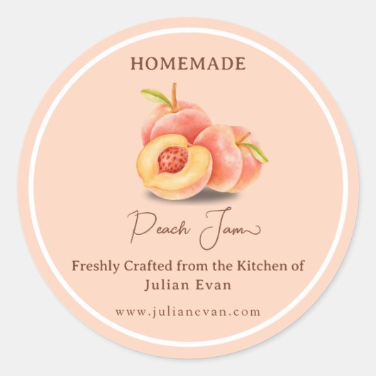 ラブホームメイドピーチジャムのステッカーで細工 ラウンドシール (正面)