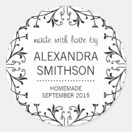 ラブホームメイド缶詰ギフトラベルで作る ラウンドシール