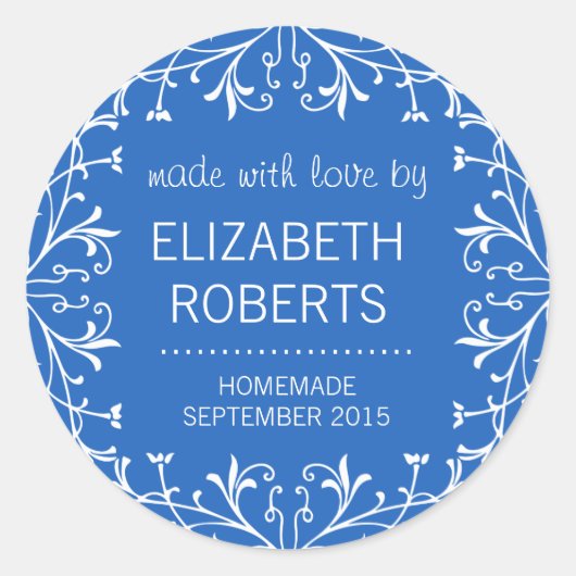 ラブホームメイド缶詰ギフトラベルで作る ラウンドシール (正面)