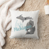 ラブホーム州ミシガンフローラフィルドシルエット クッション (ブランケット)