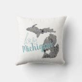 ラブホーム州ミシガンフローラフィルドシルエット クッション (裏面)
