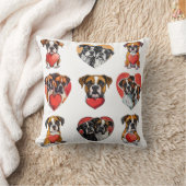 ラブボクサードッグハート水彩 クッション (ブランケット)