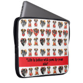 ラブボクサードッグロマンティックウォーターカラーエレクトロニクスバッグ ラップトップスリーブ (正面右)