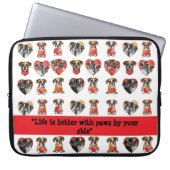 ラブボクサードッグロマンティックウォーターカラーエレクトロニクスバッグ ラップトップスリーブ (正面)