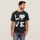 ラブボクシング手袋ボクシングファイターパンチ Tシャツ (正面フル)