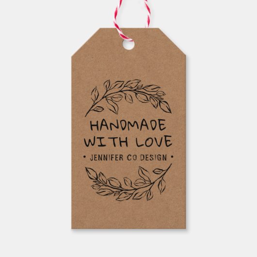 ラブボタニカルで手作り ギフトタグ (正面)