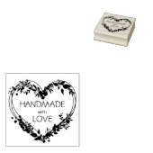 ラブボタニカルハートフローラWhreathで手作り ラバースタンプ (押印)