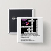 ラブボタンのクロスワードパズル 缶バッジ (正面&裏面)