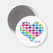 ラブボタン，バレンタイン マグネット (正面/裏面)