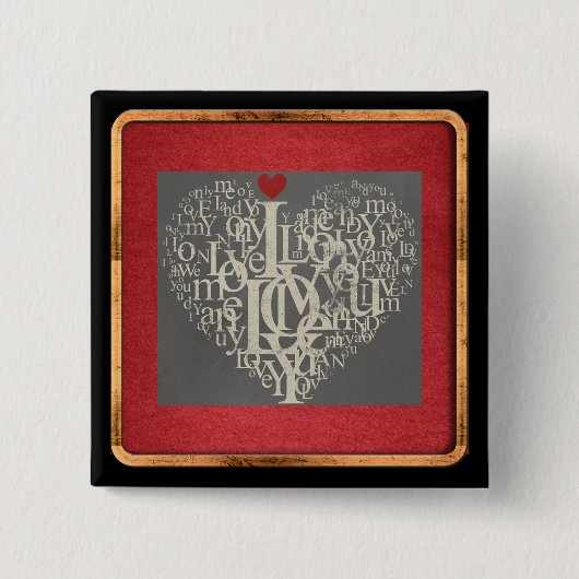 ラブボタン 缶バッジ (正面)