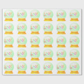 ラブボホカラフルスノーグローブラッピング紙 ラッピングペーパー (フラット)