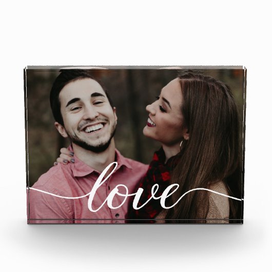 ラブボーイフレンドのパーソナライズされた写真 フォトブロック (正面)