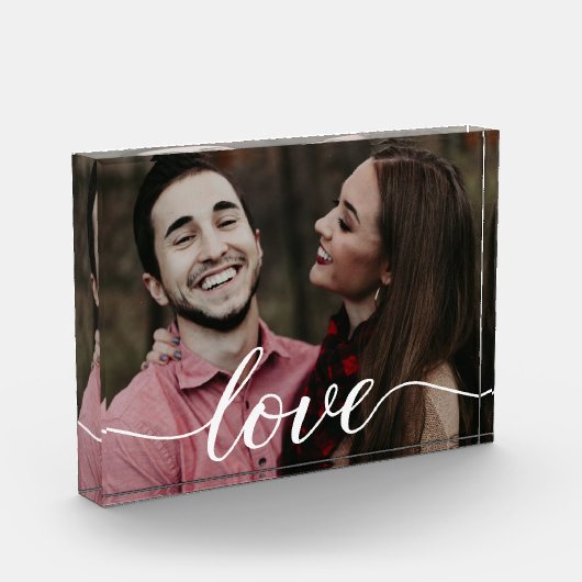 ラブボーイフレンドのパーソナライズされた写真 フォトブロック (左)